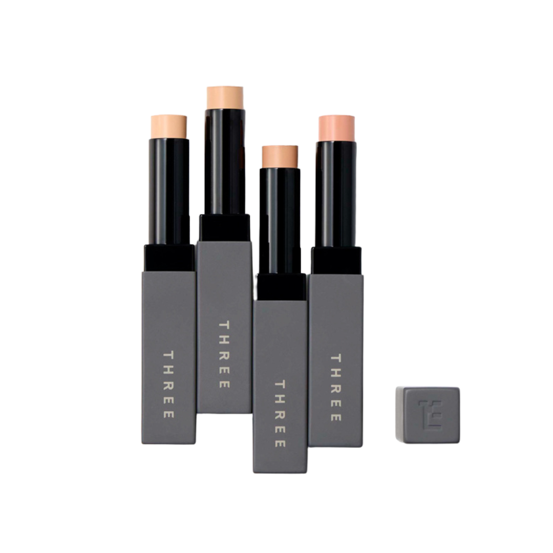 【THREE】  薄膜遮瑕膏 4色