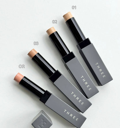 【THREE】  薄膜遮瑕膏 4色