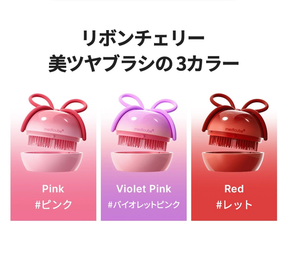 預購【medicube】 × FOREVER:CHERRY 櫻桃梳 VIOLET PINK
